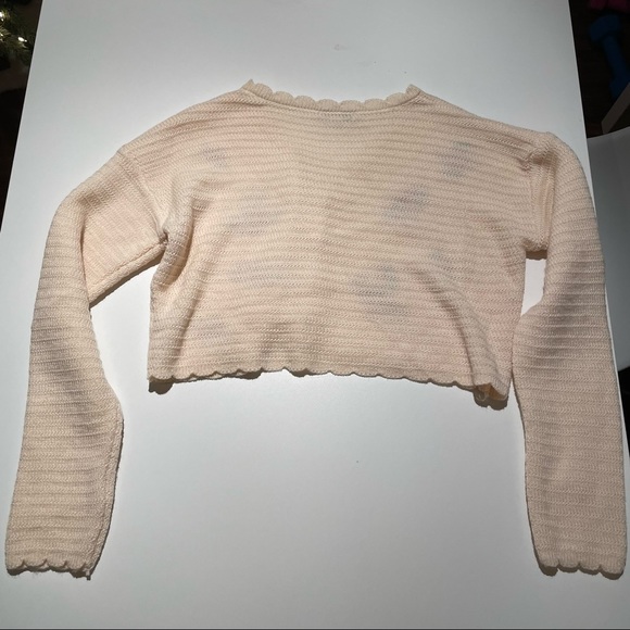 Cute Floral Cropped Cardigan Size S/M - Picture 2 of 2